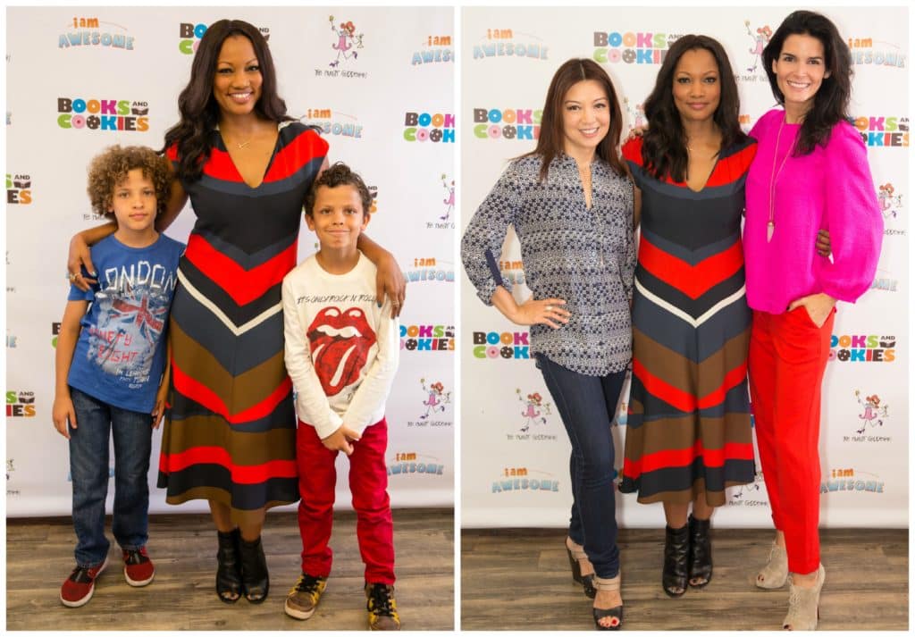 Garcelle with her twin boys, Jaid and Jax, Actresses Ming Na Wen, Garcelle and Angie Harmon