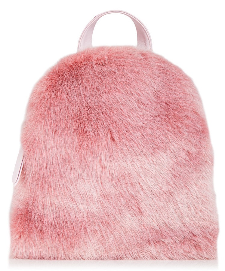 Skinnydip London pink fur backpack