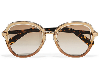Jimmy Choo Dree Round-Frame Gold-Tone Sunglasses $475 on sale for $190! - My Summer Getaway Essentials