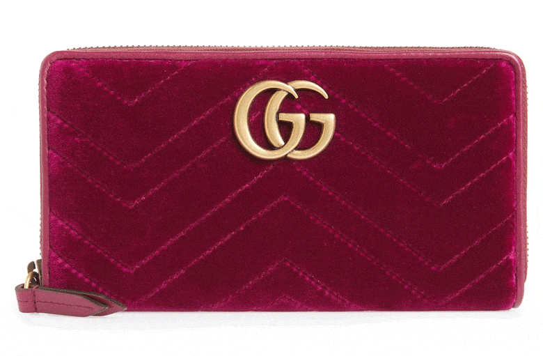 Gucci Marmont 2.0 Matelassé Velvet Wallet  $730