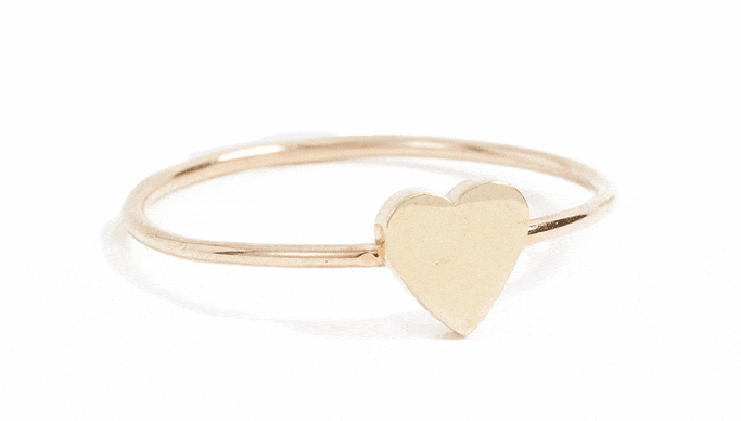 Jennifer Meyer 18kt Gold Mini Heart Ring  $275