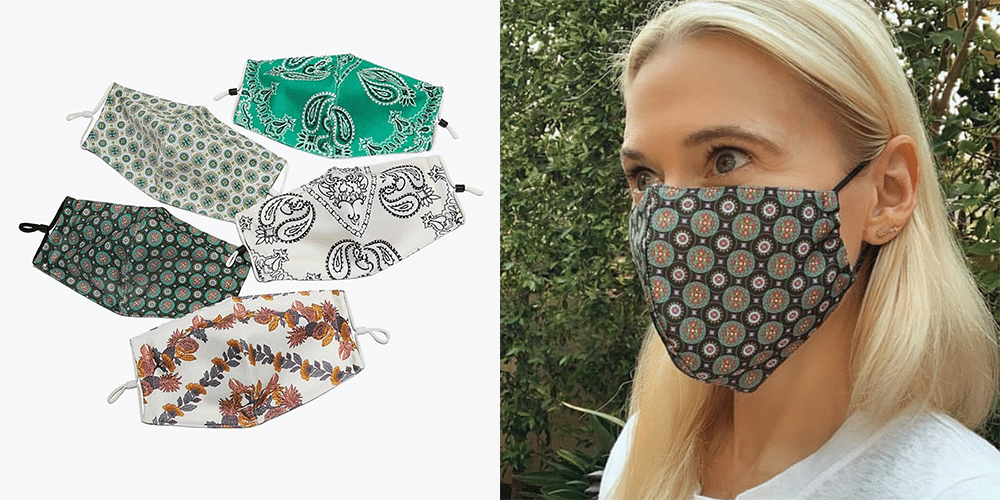 Tory Burch Printed Face Mask